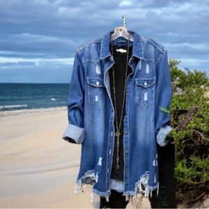 Jean button down Jacket